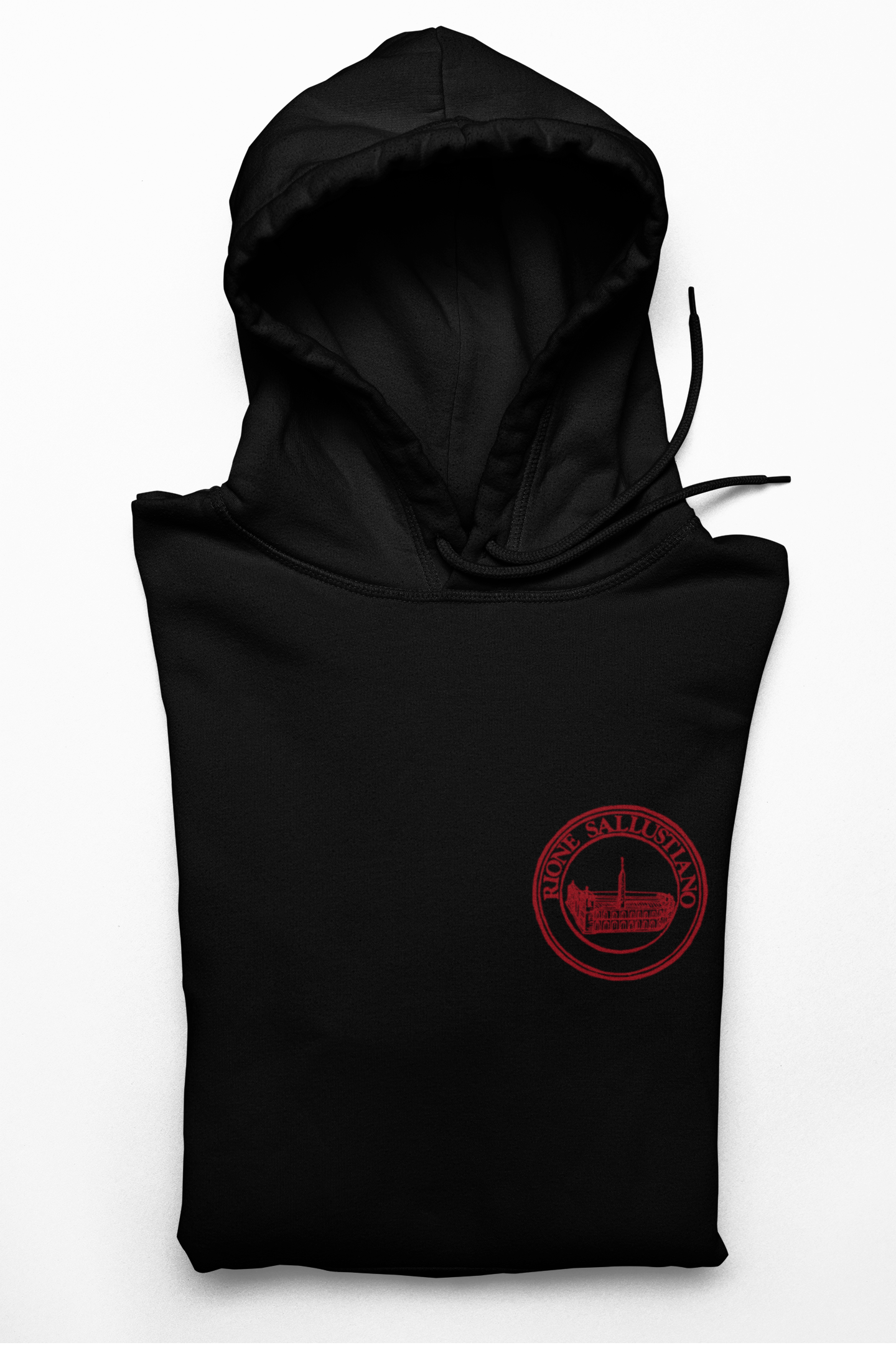 Felpa con cappuccio Rione Sallustiano (XVII) rossa