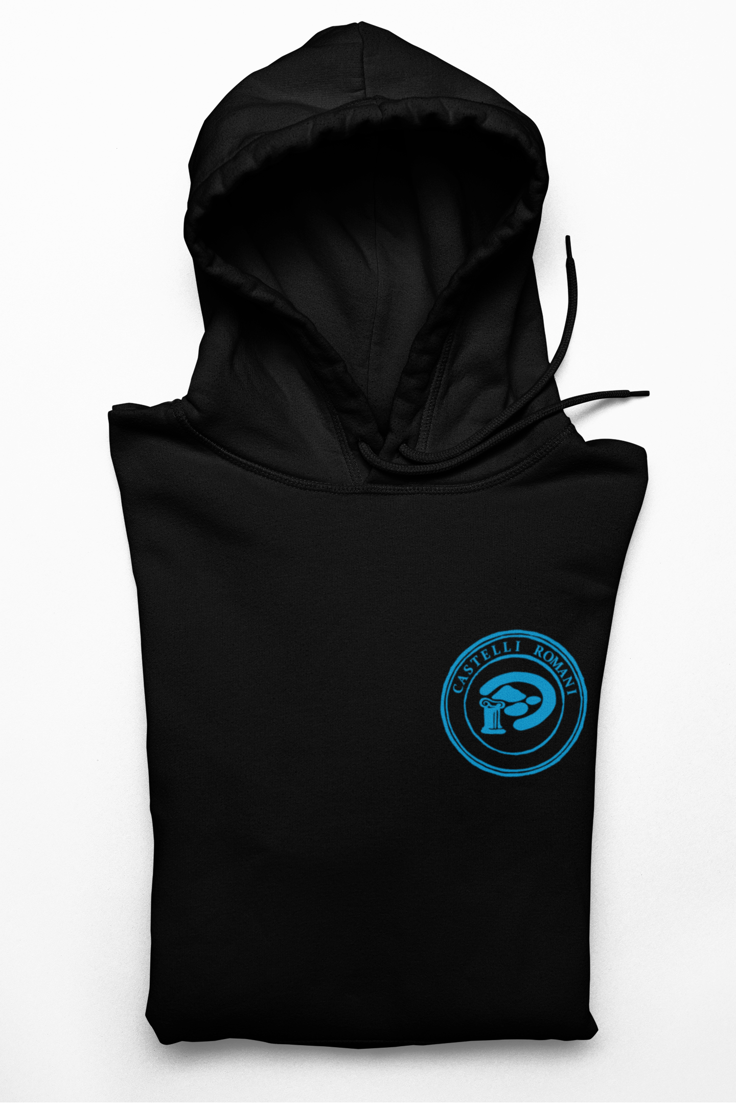 Felpa con cappuccio Castelli Romani nera