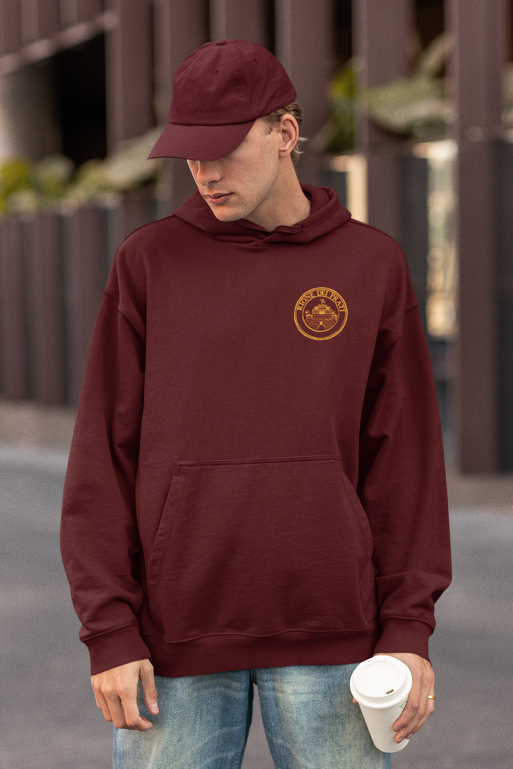 Felpa con cappuccio Rione Prati (XXII) rossa