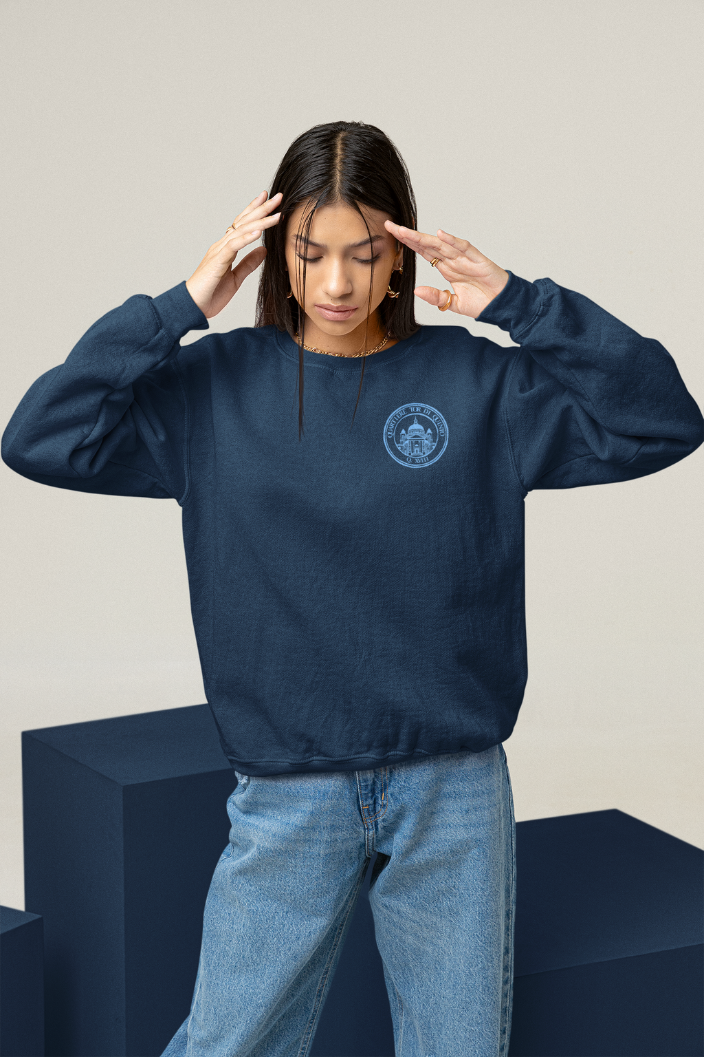 Felpa quartiere Tor di Quinto (XVIII) blu