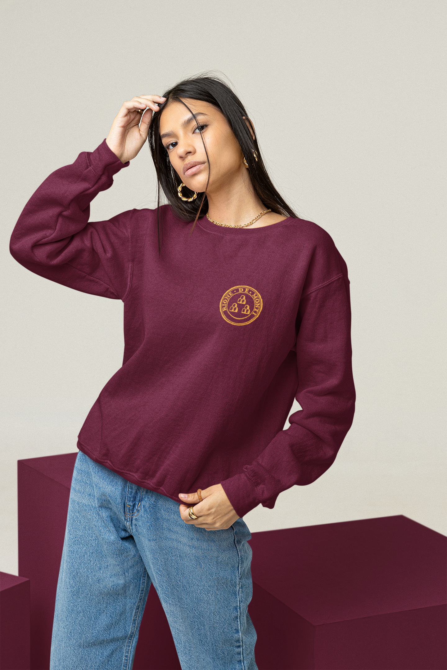 Felpa rione Monti (I) rossa