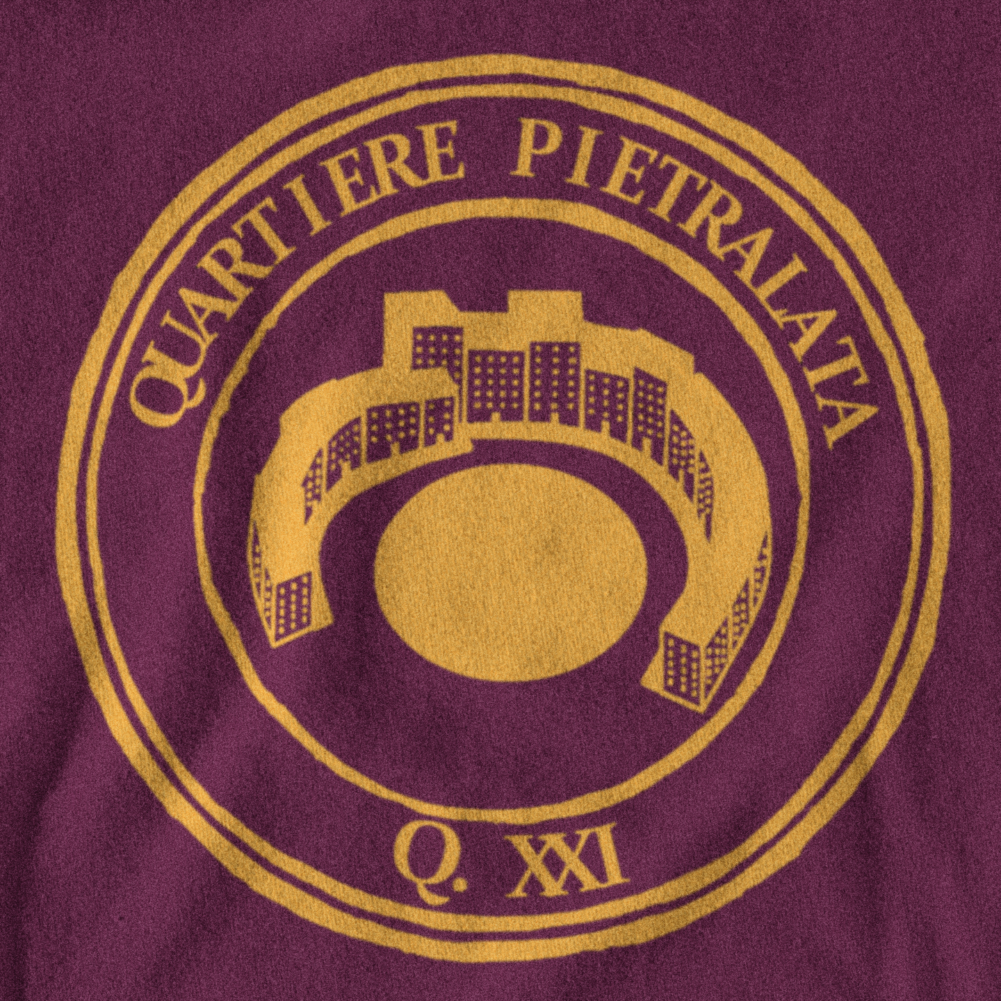 Maglietta quartiere Pietralata (XXI) giallorossa