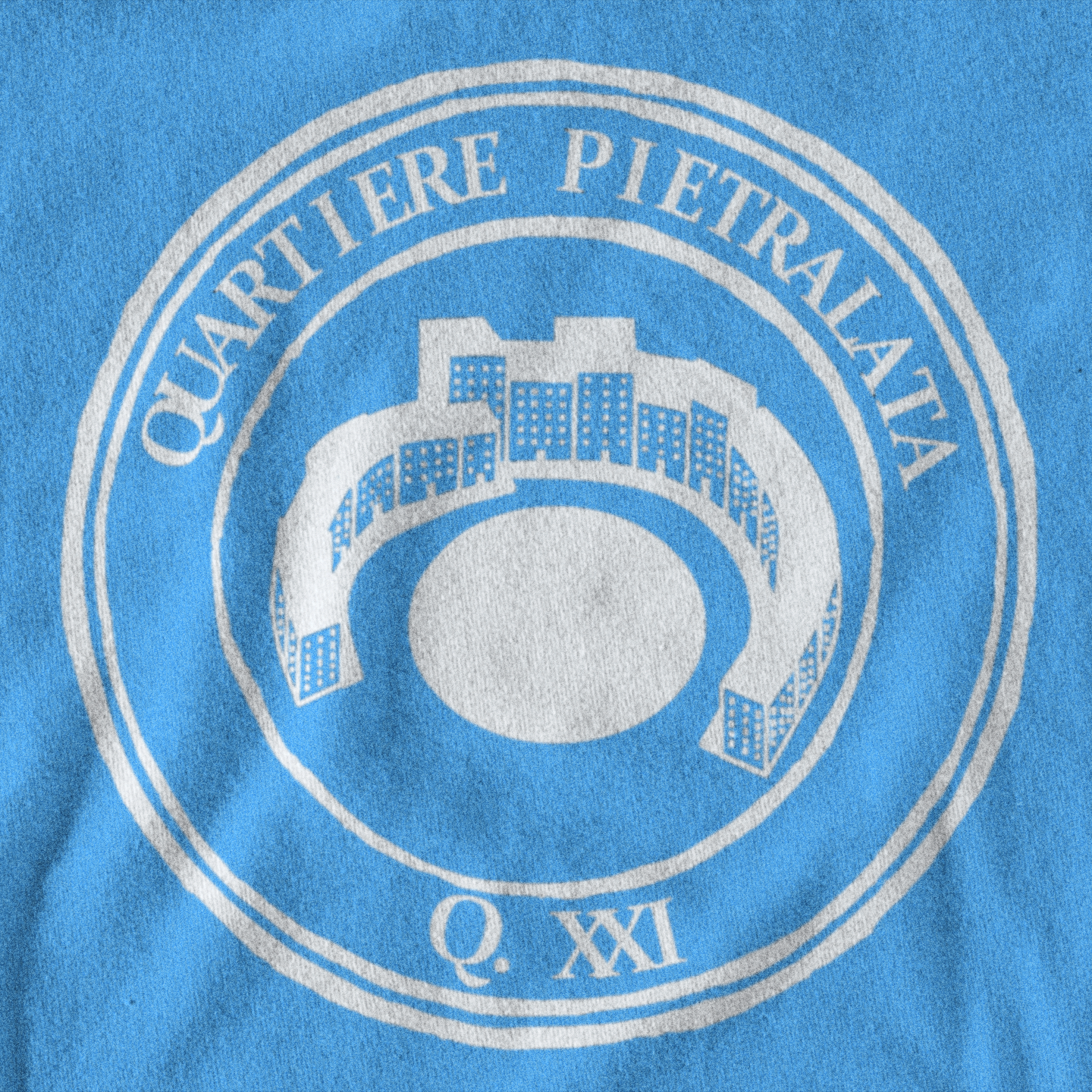 Maglietta quartiere Pietralata (XXI) biancoceleste