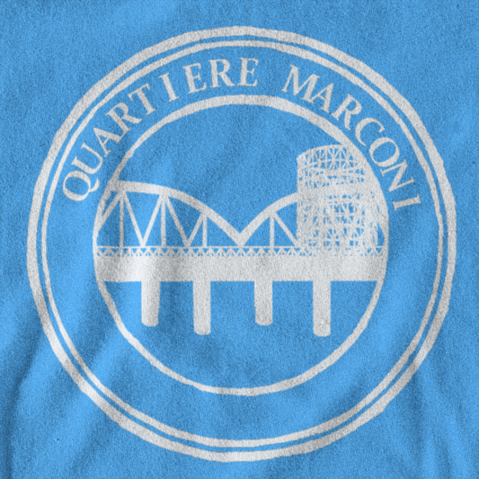 Maglietta quartiere Marconi biancoceleste