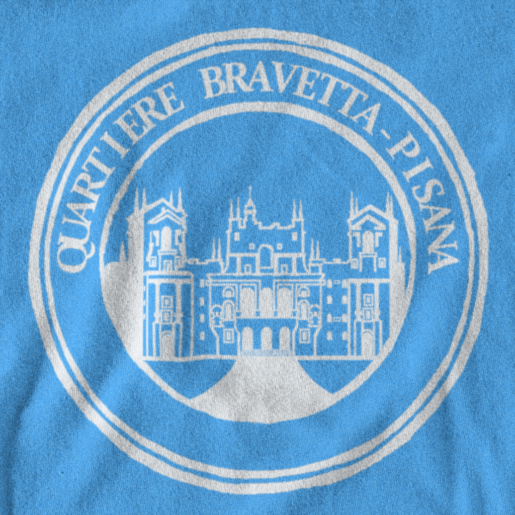 Maglietta quartiere Bravetta - Pisana biancoceleste