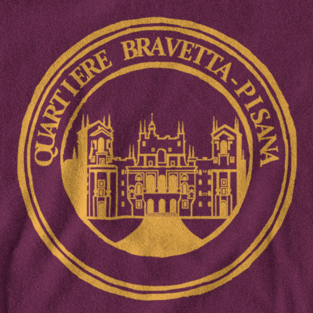 Maglietta quartiere Bravetta - Pisana giallorossa