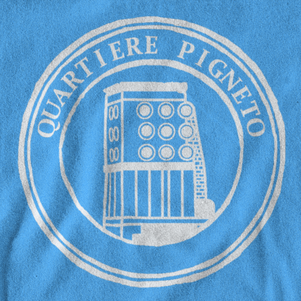 Maglietta quartiere Pigneto biancoceleste
