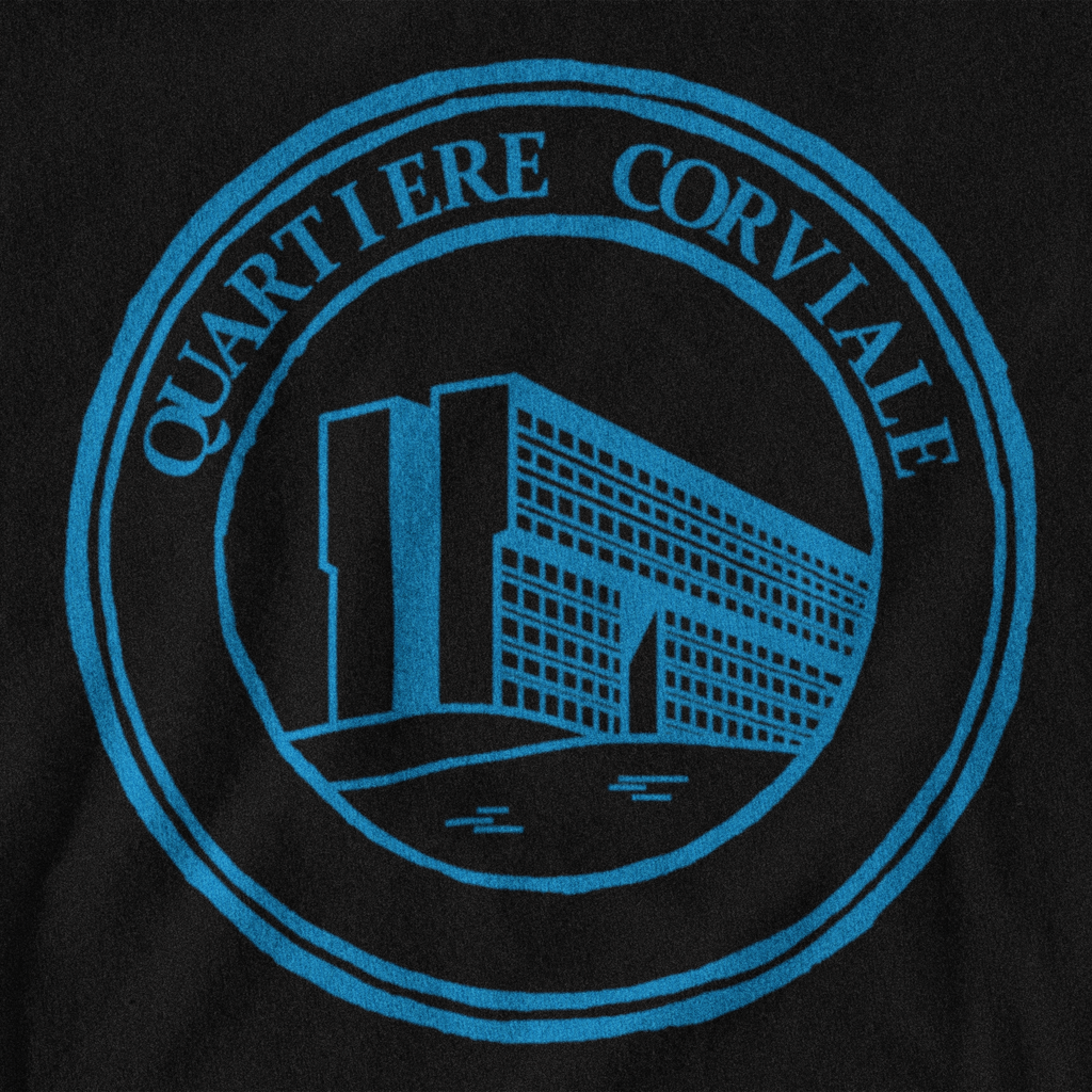 Maglietta quartiere Corviale biancoceleste