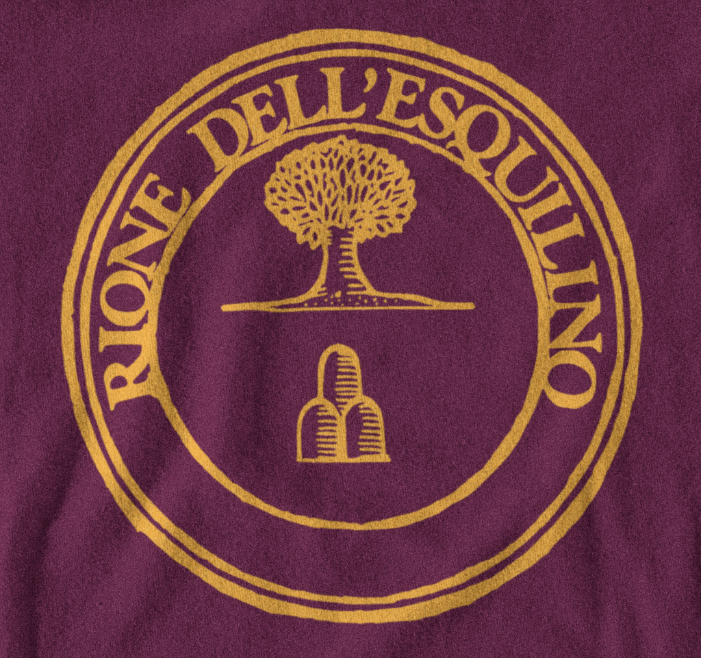 Maglietta Rione Esquilino (XV) giallorossa